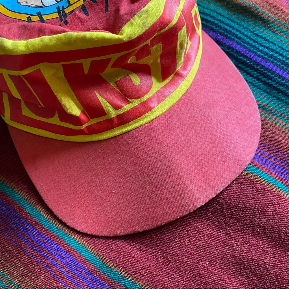 VTG 91’ WWF Hulk Hogan Hulkster Painters Cap hat. Elastic back. USA. 7.5”x 7” - Picture 6 of 14